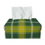 Green And Yellow Stewart Tartan Print Rectangle Tissue Box Cover