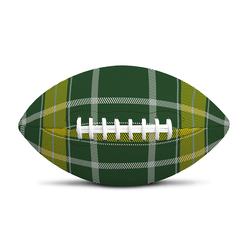 Green And Yellow Stewart Tartan Print Rugby Ball