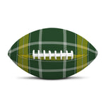 Green And Yellow Stewart Tartan Print Rugby Ball