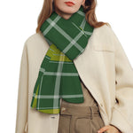 Green And Yellow Stewart Tartan Print Scarf