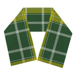 Green And Yellow Stewart Tartan Print Scarf