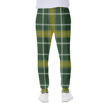 Green And Yellow Stewart Tartan Print Scuba Joggers