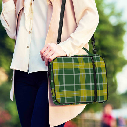 Green And Yellow Stewart Tartan Print Shoulder Strap Bible Bag