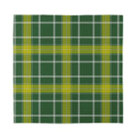 Green And Yellow Stewart Tartan Print Silk Bandana