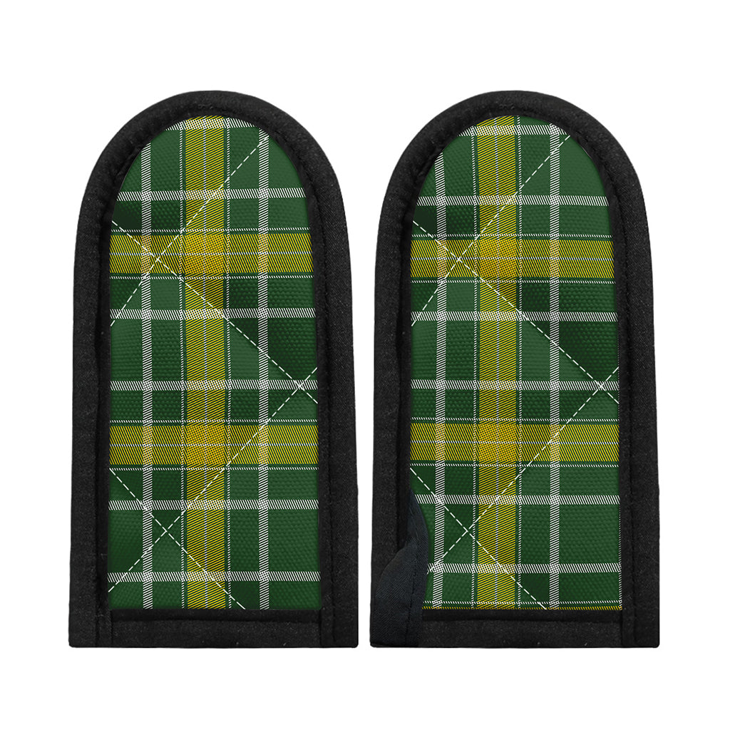 Green And Yellow Stewart Tartan Print Skillet Handle Cover
