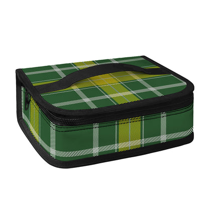 Green And Yellow Stewart Tartan Print Small Lunch Bag