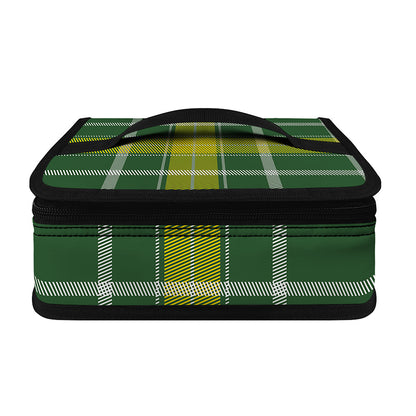 Green And Yellow Stewart Tartan Print Small Lunch Bag