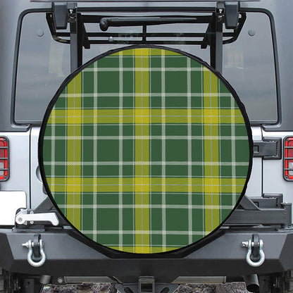 Green And Yellow Stewart Tartan Print Tire Cover