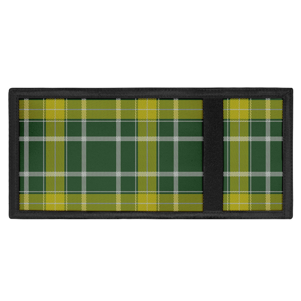 Green And Yellow Stewart Tartan Print Trifold Wallet