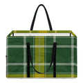 Green And Yellow Stewart Tartan Print Utility Tote Bag