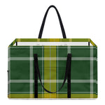 Green And Yellow Stewart Tartan Print Utility Tote Bag