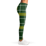 Green And Yellow Stewart Tartan Print Women's Leggings