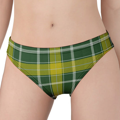 Green And Yellow Stewart Tartan Print Women's Panties