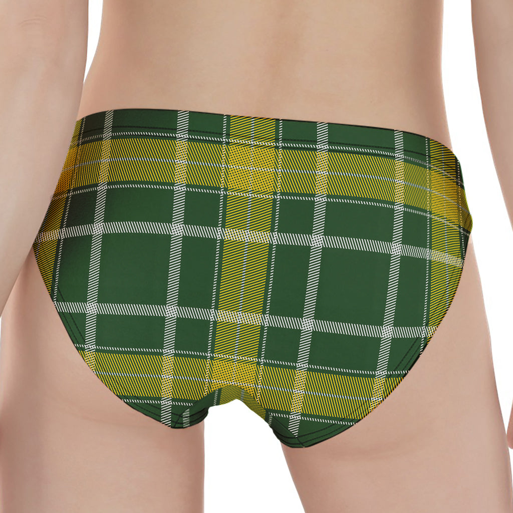 Green And Yellow Stewart Tartan Print Women's Panties