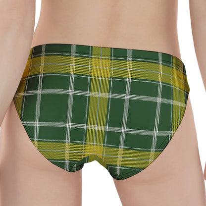 Green And Yellow Stewart Tartan Print Women's Panties