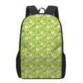 Green Apple Fruit Pattern Print 17 Inch Backpack