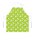 Green Apple Fruit Pattern Print Adjustable Apron