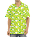 Green Apple Fruit Pattern Print Aloha Shirt