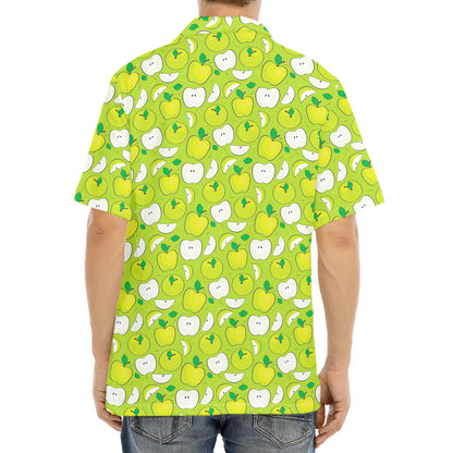 Green Apple Fruit Pattern Print Aloha Shirt