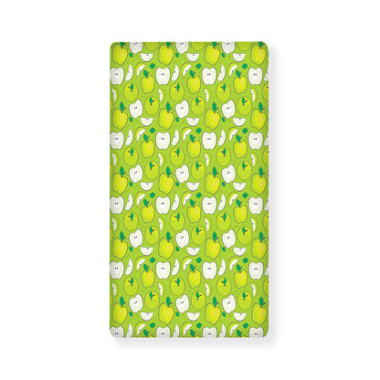 Green Apple Fruit Pattern Print Baby Crib Sheet