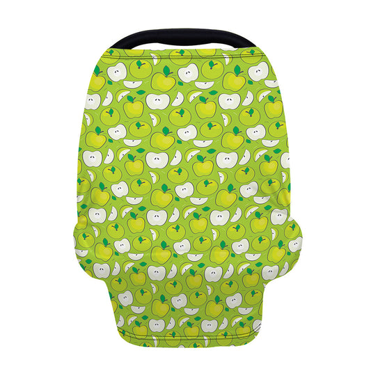 Green Apple Fruit Pattern Print Baby Seat Cover