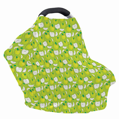 Green Apple Fruit Pattern Print Baby Seat Cover