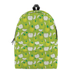 Green Apple Fruit Pattern Print Backpack