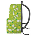 Green Apple Fruit Pattern Print Backpack