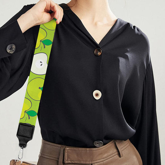 Green Apple Fruit Pattern Print Bag Strap