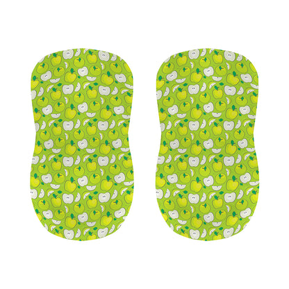 Green Apple Fruit Pattern Print Bar Stool Covers