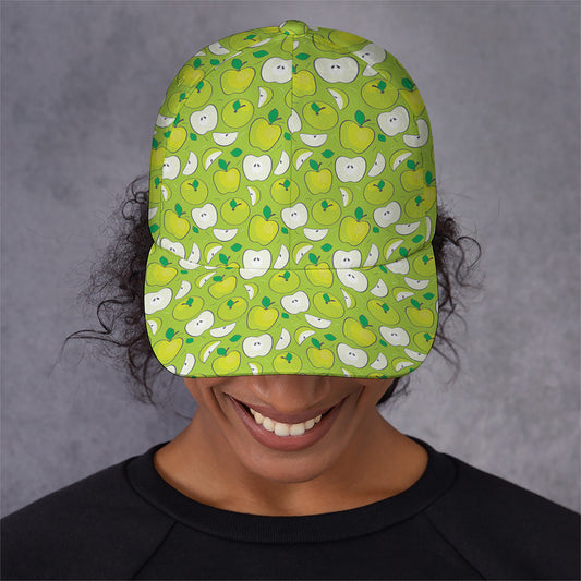 Green Apple Fruit Pattern Print Baseball Cap