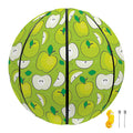 Green Apple Fruit Pattern Print Basketball