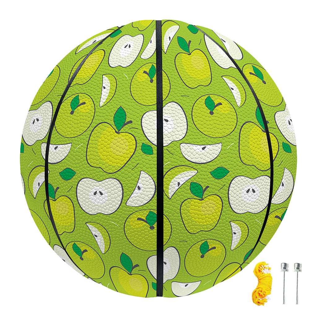 Green Apple Fruit Pattern Print Basketball