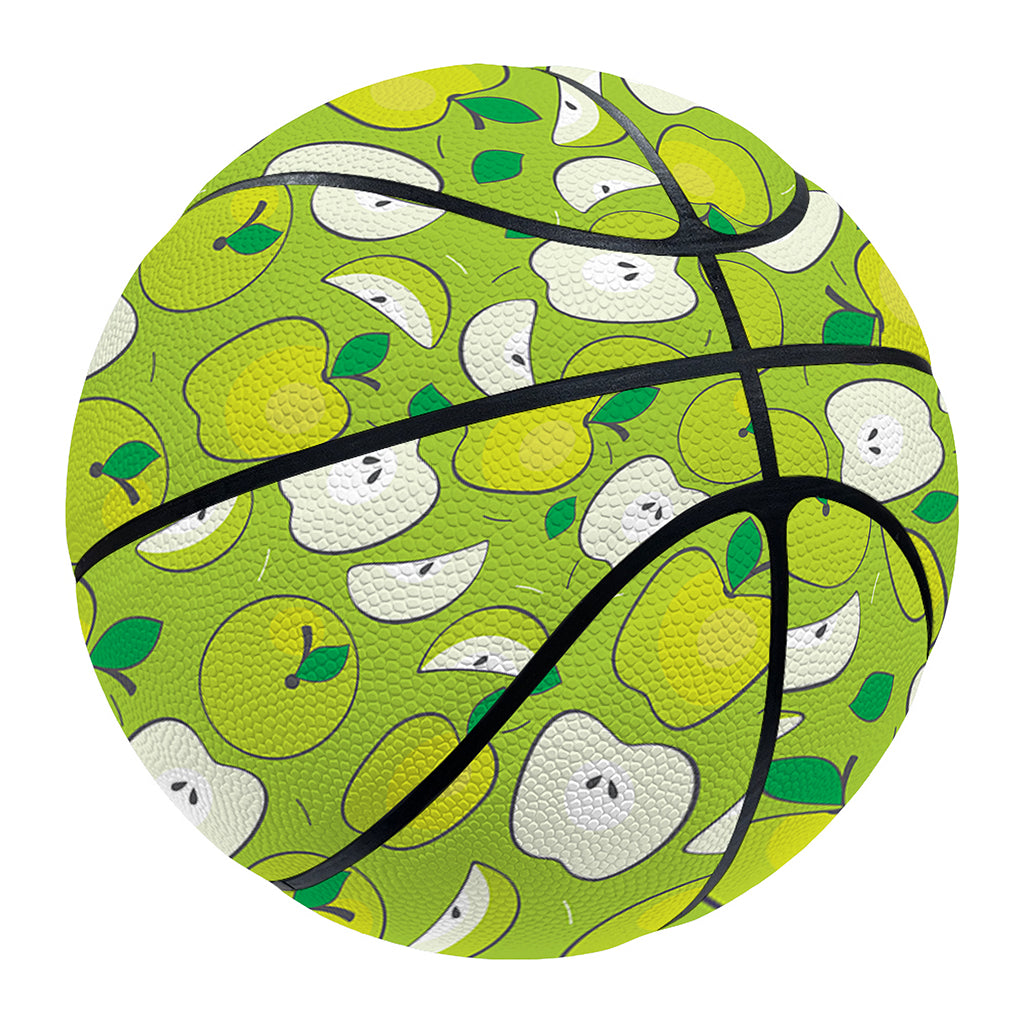 Green Apple Fruit Pattern Print Basketball