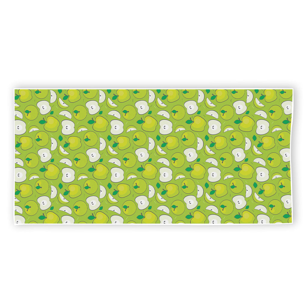 Green Apple Fruit Pattern Print Beach Towel