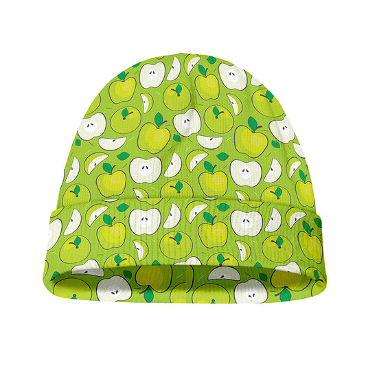 Green Apple Fruit Pattern Print Beanie