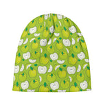 Green Apple Fruit Pattern Print Beanie