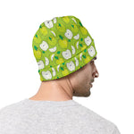 Green Apple Fruit Pattern Print Beanie