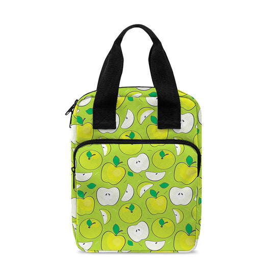 Green Apple Fruit Pattern Print Bible Tote Bag