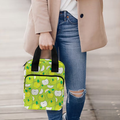Green Apple Fruit Pattern Print Bible Tote Bag