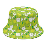 Green Apple Fruit Pattern Print Bucket Hat