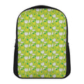 Green Apple Fruit Pattern Print Casual Backpack