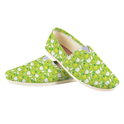 Green Apple Fruit Pattern Print Casual Shoes