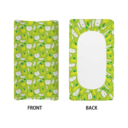 Green Apple Fruit Pattern Print Changing Pad Cover