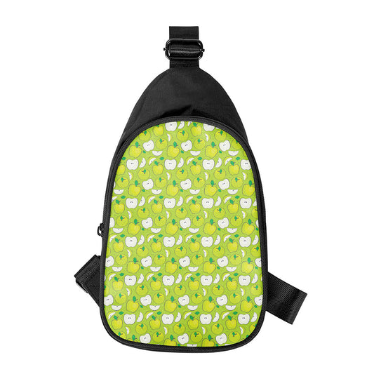 Green Apple Fruit Pattern Print Chest Bag