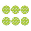Green Apple Fruit Pattern Print Coaster Set
