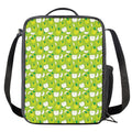 Green Apple Fruit Pattern Print Crossbody Lunch Bag