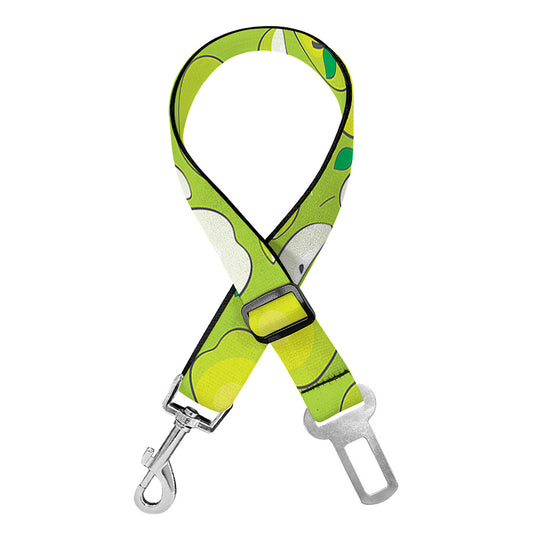 Green Apple Fruit Pattern Print Dog Seat Belt