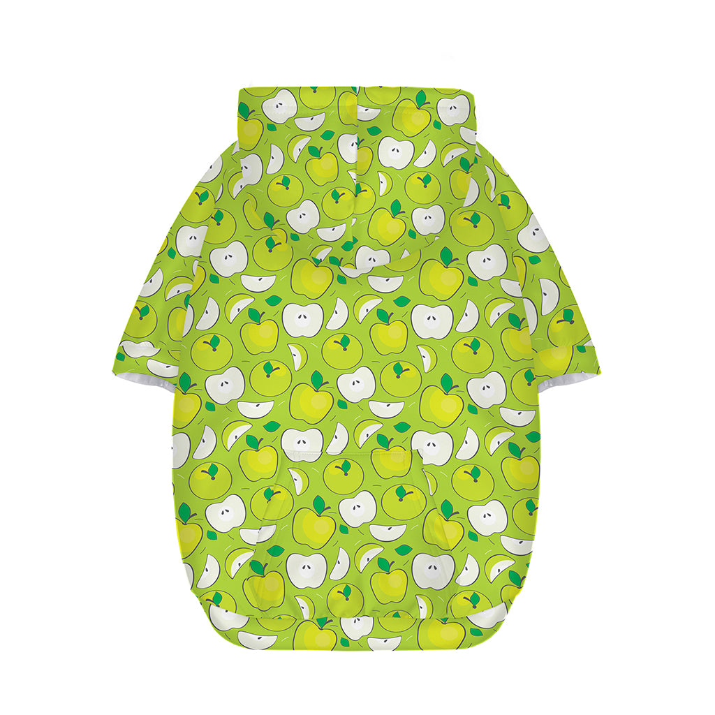 Green Apple Fruit Pattern Print Dog Zip Up Hoodie