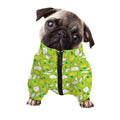 Green Apple Fruit Pattern Print Dog Zip Up Jacket
